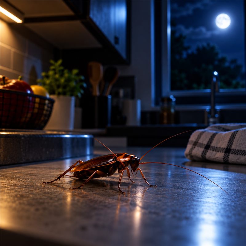 Cucaracha en la noche