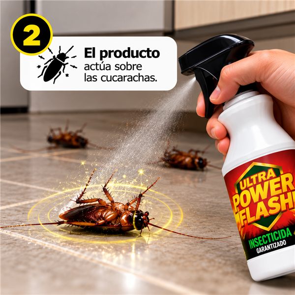 Paso 2: el producto actúa sobre las cucarachas